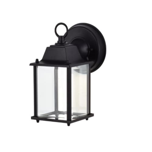 8W LED Cube Wall Lantern, Dimmable, 620 lm, 120V, 3000K, Clear/Black