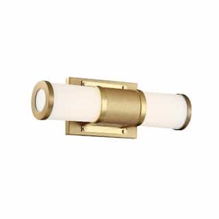 Nuvo 12" 13W LED Vanity Light w/ Frosted Acrylic Lens, Dim, 1105 lm, 3000K, Brushed Brass
