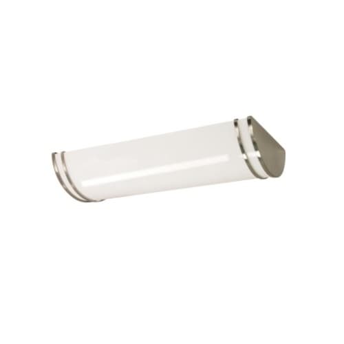 Satco 2-ft 26W LED Linear Flush Mount, 2200 lm, 120V, CCT Selectable, Nickel