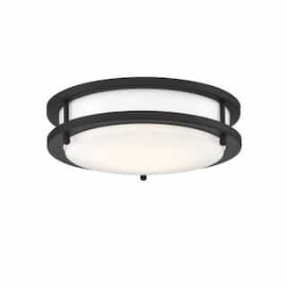 Satco 10-in 18W LED Glamour Flush Mount, 1620 lm, 120V, CCT Selectable, BLK