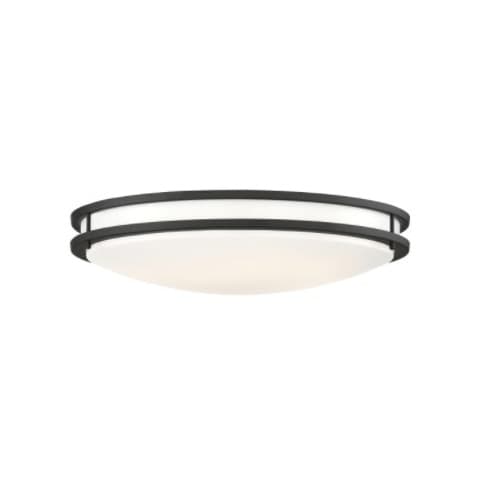 Satco 24-in 39W LED Glamour Flush Mount, 3300 lm, 120V, CCT Selectable, BLK