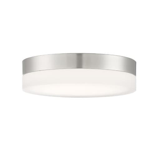 Nuvo 9" 18W LED Flush Mount Ceiling Light, Dimmable, 1500 lm, 3000K, Brushed Nickel
