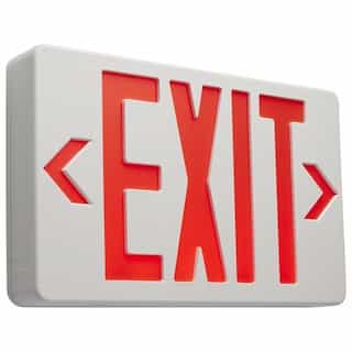 Satco 2.9W Red Exit Sign, 120V/277V, Single/Dual Face