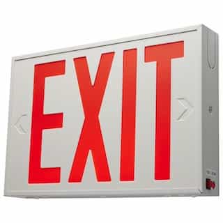 Satco 2W Red Exit Sign, 120V/277V, Single/Dual Face