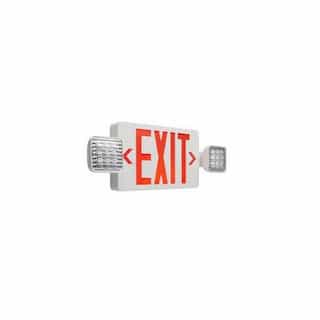 2.8W Combo Exit Sign w/ Emergency Light, 150 lm, 120V/277V, 5700K, WHT