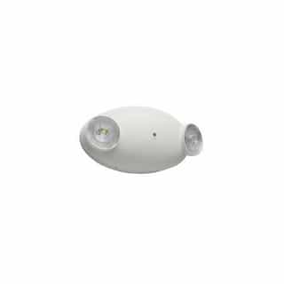 0.8W Dual Head Remote Emergency Light, 120V/277V, 240 lm, 5700K, White