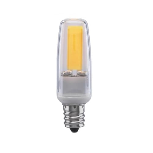 4W LED Miniature Indicator Bulb, E12, 480 lm, 120V-130V, 3500K, Clear