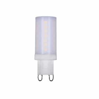 5W LED T4 Bulb, Non-Dimmable, G9, 500 lm, 120V, 3000K, Frosted