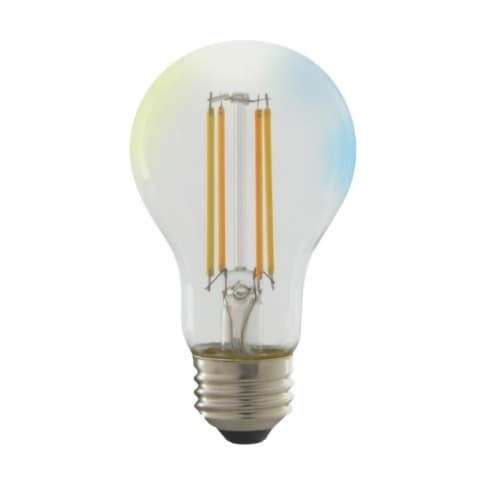Satco 5W Smart LED A19 Bulb, E26, 450 lm, 120V, Clear, Tunable White