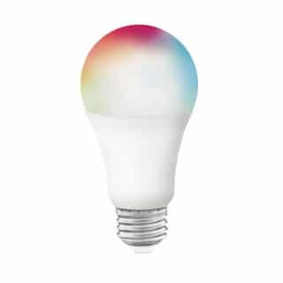 10W Smart LED A19 Bulb, E26, 800 lm, 120V, RGB & Tunable White