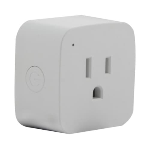Satco WiFi Smart Plug, Mini Square, 120V, 10 Amp Outlet, Starfish IOT
