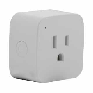 Satco WiFi Smart Plug, Mini Square, 120V, 10 Amp Outlet, Starfish IOT