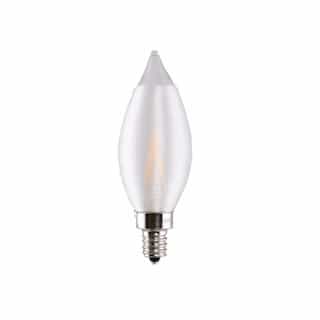 2W LED CA11 Bulb, Dimmable, 20W Inc. Retrofit, 150 lm, 2100K, Spun Amber