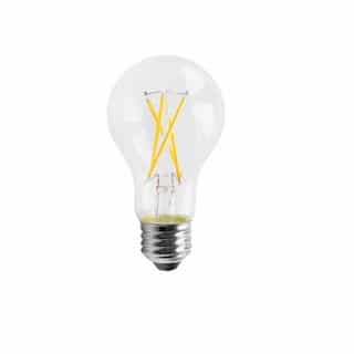 8W LED A19 Bulb, 60W Inc. Retrofit, Dim, E26, 800 lm, 120V, 3000K, Clear