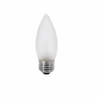 Satco 4.3W LED B11 Bulb. 40W Inc. Retrofit, Dim, E26, 350 lm, 120V, 2700K, Frosted