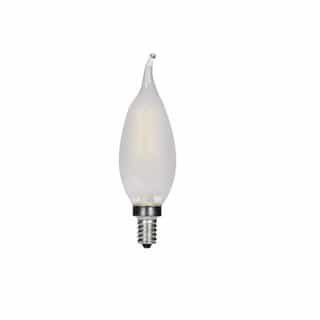 4.5W Flame Tip LED CA11 Bulb, 40W Inc. Retrofit, Dim, E12, 360 lm, 3000K, Frosted