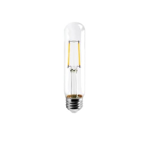 Satco 4.3W LED T10 Bulb, 40W Inc. Retrofit, Dim, E26, 350 lm, 120V, 3000K, Clear