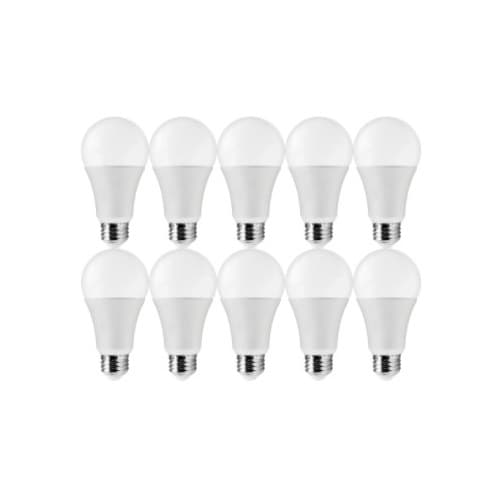 Satco 14W LED A19 Bulb, E26, 1600 lm, 120V, 3000K, White, Contactor Pack