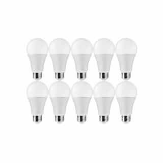 14W LED A19 Bulb, E26, 1600 lm, 120V, 5000K, White, Contactor Pack