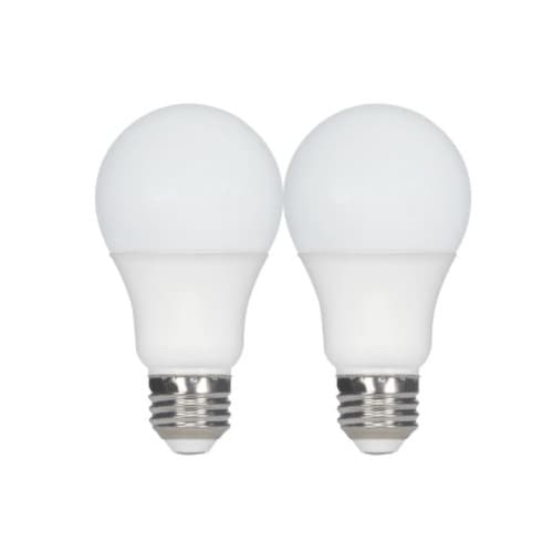 Satco 9.8W LED A19 Bulb, E26, 800 lm, 120V, 5000K, White/Frosted, Bulk