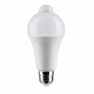 Satco 12W LED A19 Bulb w/ PIR Sensor, 1050lm, 90CRI, 120V, 5000K, White