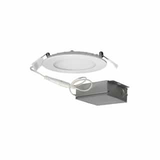 Satco 4-in 10W Direct-Wire LED Downlight, Edge-Lit, Dimmable, 670 lm, 120V, 3000K, White