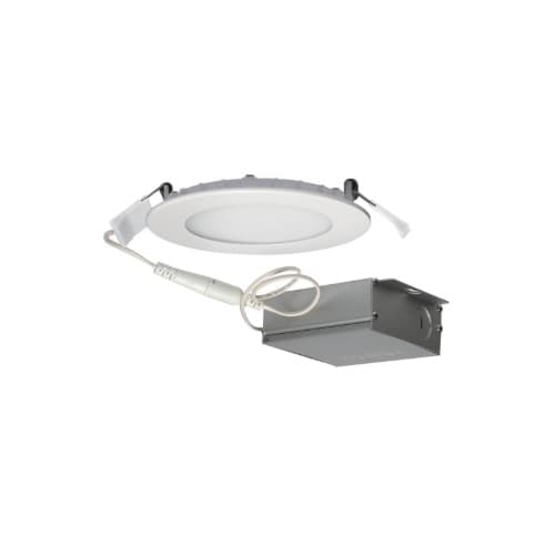 4-in 10W Direct-Wire LED Downlight, Edge-Lit, Dimmable, 670 lm, 120V, 4000K, White
