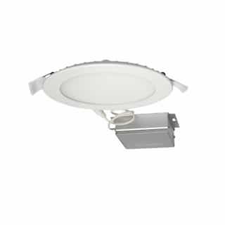 6-in 12W Direct Wire Downlight, Edge-Lit, Dimmable, 850 lm, 120V, 3000K, White