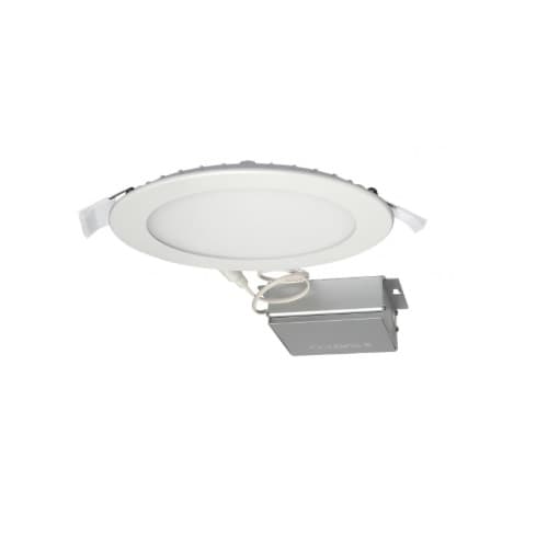 6-in 12W Direct Wire Downlight, Edge-Lit, Dimmable, 850 lm, 120V, 4000K, White