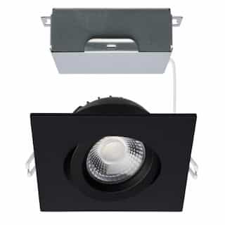 12W LED 4-in Square Gimbal Downlight w/Remote Driver, SelectableCCT, B