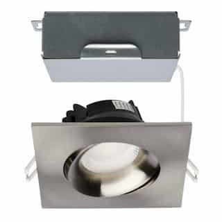12W LED 3.5-in Square Gimbal Downlight w/RemoteDriver SelectableCCT BN