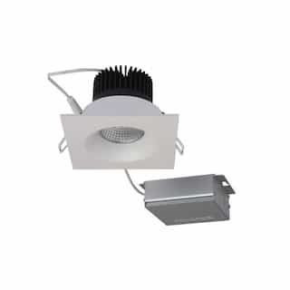 12W 3.5-in LED Direct Wire Downlight, 840 lm, 3000K, White, Square