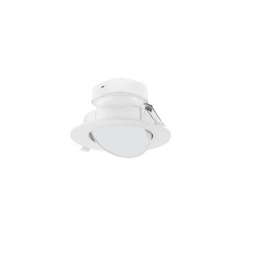 Satco 6-in 9W Direct-Wire LED Downlight, Gimbal, Dimmable, 720 lm, 120V, 4000K, White