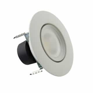 Satco 4-in 7.5W LED Gimbaled Recessed Downlight, Dimmable, 600 lm, 120V, Selectable CCT, White