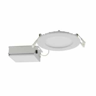4-in 10W Round LED Downlight, Direct Wire, Edge-lit, CCT Selectable