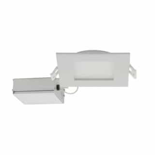 Satco 4-in 10W Square LED Downlight, Direct Wire, Edge-lit, CCT Selectable