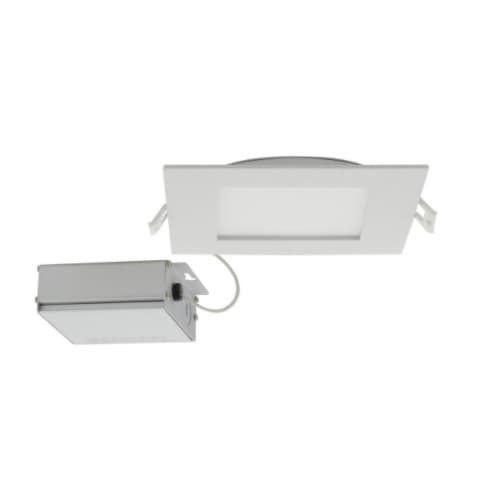 Satco 6-in 12W Square LED Downlight, Direct Wire, Edge-lit, CCT Selectable