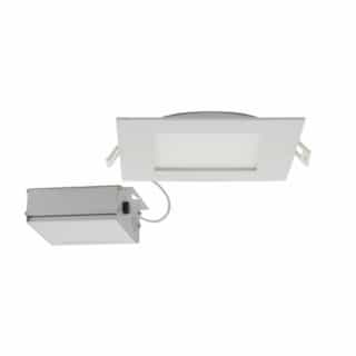 6-in 12W Square LED Downlight, Direct Wire, Edge-lit, CCT Selectable