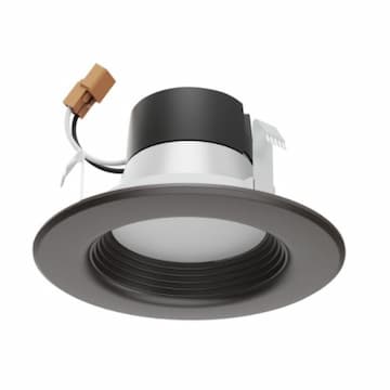 4-in 7W LED Downlight Retrofit, Dimmable, CCT Selectable, Bronze
