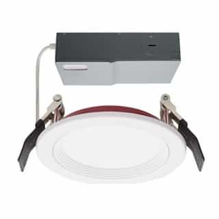 Satco 10W LED 4-in FR Round Downlight w/ Remote Driver, SelectableCCT, WH