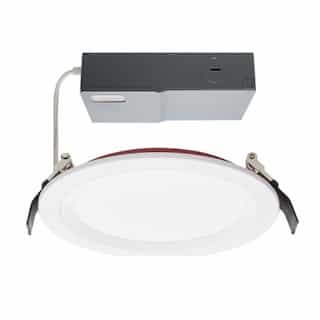 13W LED 6-in FR Round Downlight w/ Remote Driver, SelectableCCT, WH