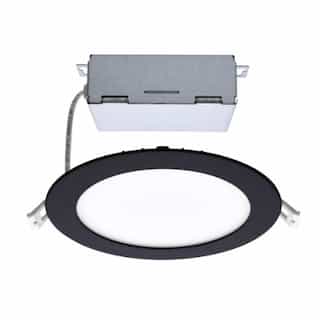 12W LED 6-in Round Edge-Lit Downlight w/ Remote Driver, SelectCCT, BK