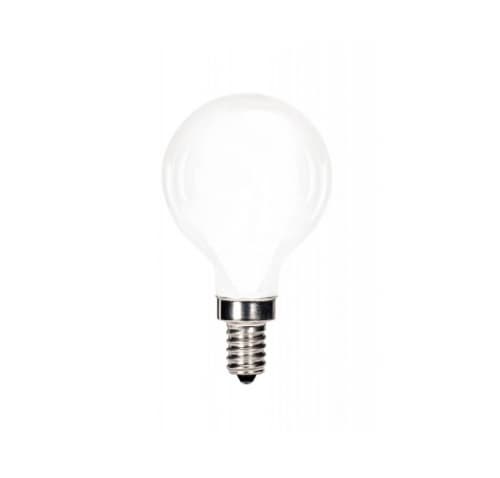 5.5W LED G16 Bulb, Dimmable, E12, 500 lm, 120V, 3000K, Frosted