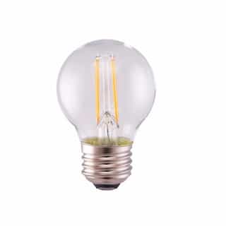 5.5W LED G16 Bulb, Dimmable, 60W Inc. Retrofit, 500 lm, 2700K, Clear