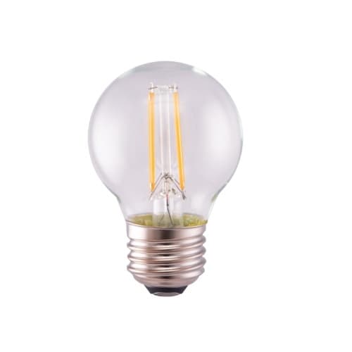 5.5W LED G16 Bulb, Dimmable, 60W Inc. Retrofit, 500 lm, 3000K, Clear