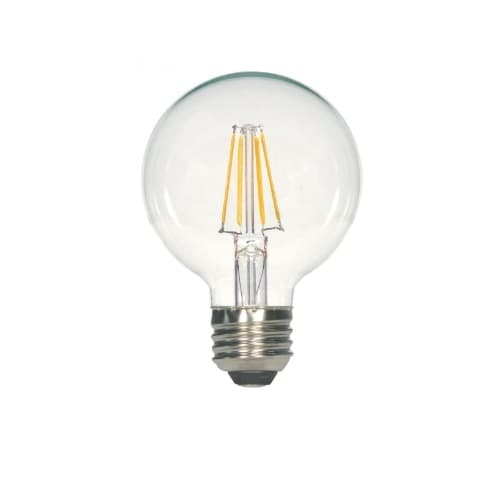 4.5W LED G25 Bulb, 40W Inc. Retrofit, Dim, E26, 450 lm, 120V, 5000K, Clear