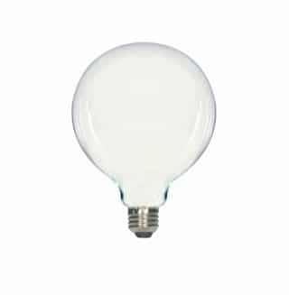 Satco 6.5W LED G40 Bulb, Dimmable, E26, 650 lm, 120V, 3000K, Frosted