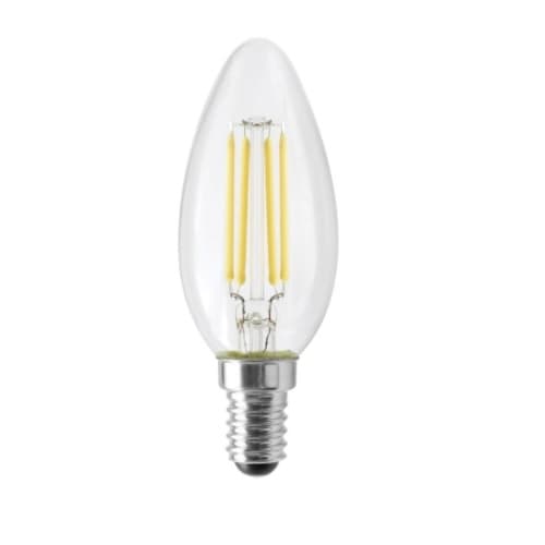 Satco 4.5W LED B11 Bulb, E14, Dimmable, 350 lm, 120V, Clear, 3000K