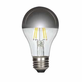 6W LED A19 Bulb, E26, Dimmable, 650 lm, 120V, Silver Crown, 2700K 