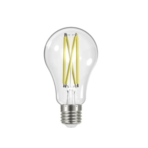 Satco 12.5W LED A19 Bulb, Dimmable, 1500 lm, 120V, 2700K, Clear